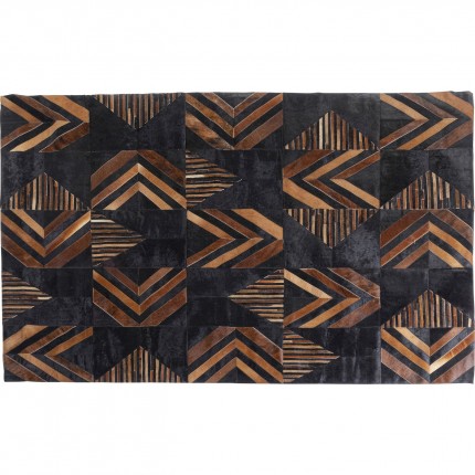 Tapis Puzzle 240x170cm noir et brun Kare Design