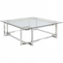 Table basse Clara argentée 120x120cm Kare Design