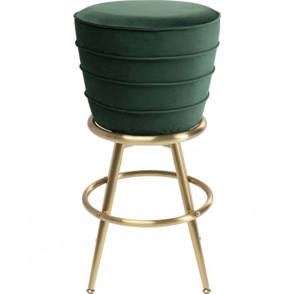 Tabouret de bar Treviso velours vert Kare Design