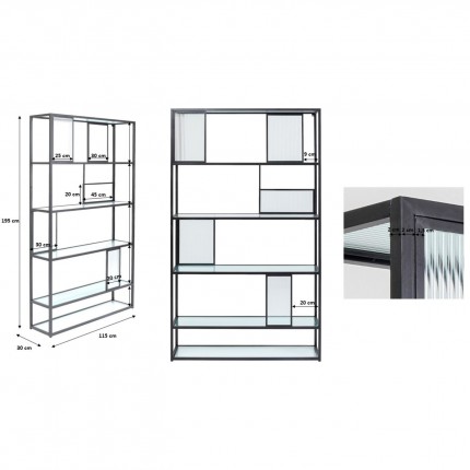 Étagère Skyler 195x115cm Kare Design