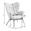 Fauteuil Vicky Velvet gris Kare Design