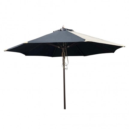 Parasol en bois 350cm noir Gescova