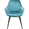 Chaise avec accoudoirs Harry bleue Kare Design