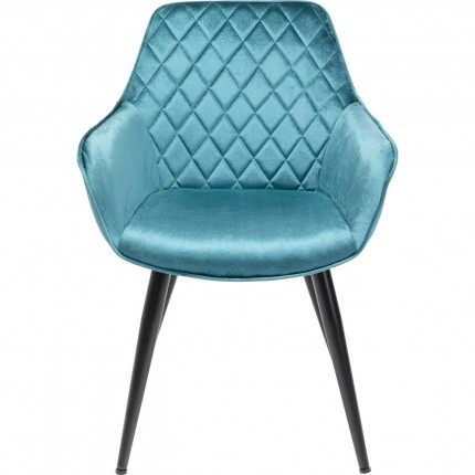 Chaise avec accoudoirs Harry bleue Kare Design