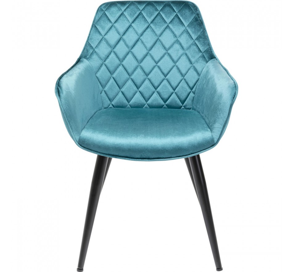 Chaise avec accoudoirs Harry bleue Kare Design