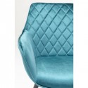 Chaise avec accoudoirs Harry bleue Kare Design