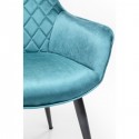 Chaise avec accoudoirs Harry bleue Kare Design