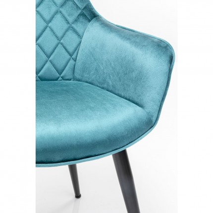Chaise avec accoudoirs Harry bleue Kare Design