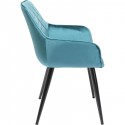 Chaise avec accoudoirs Harry bleue Kare Design
