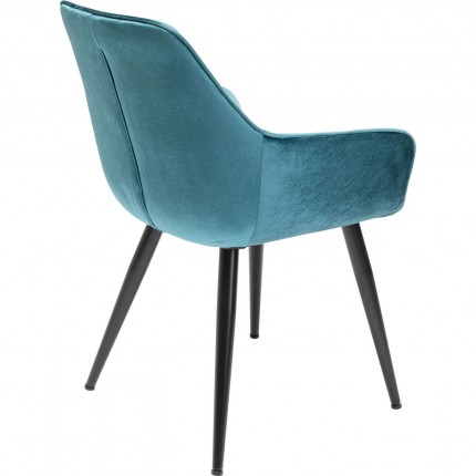 Chaise avec accoudoirs Harry bleue Kare Design