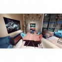 Chaise avec accoudoirs Harry bleue Kare Design