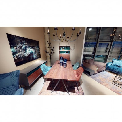 Chaise avec accoudoirs Harry bleue Kare Design