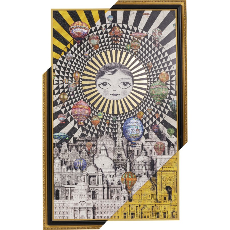 Tableau montgolfières 110x174cm Kare Design