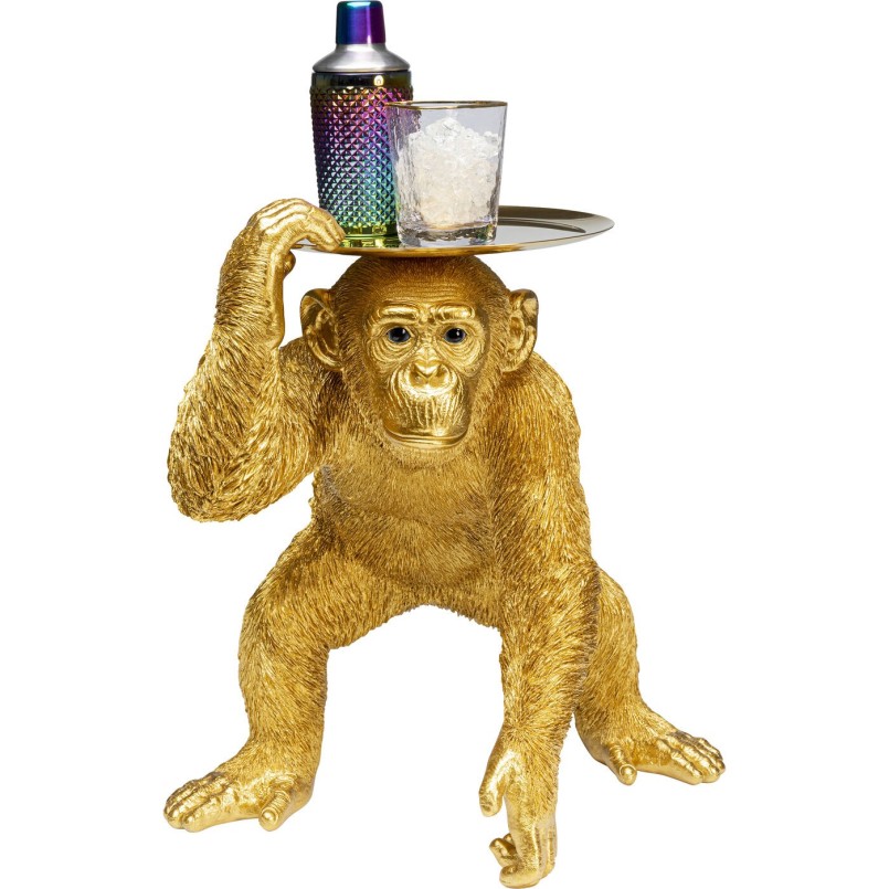 Déco singe porteur doré 52cm Kare Design