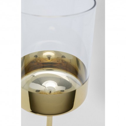 Verres à vin Electra dorés set de 6 Kare Design
