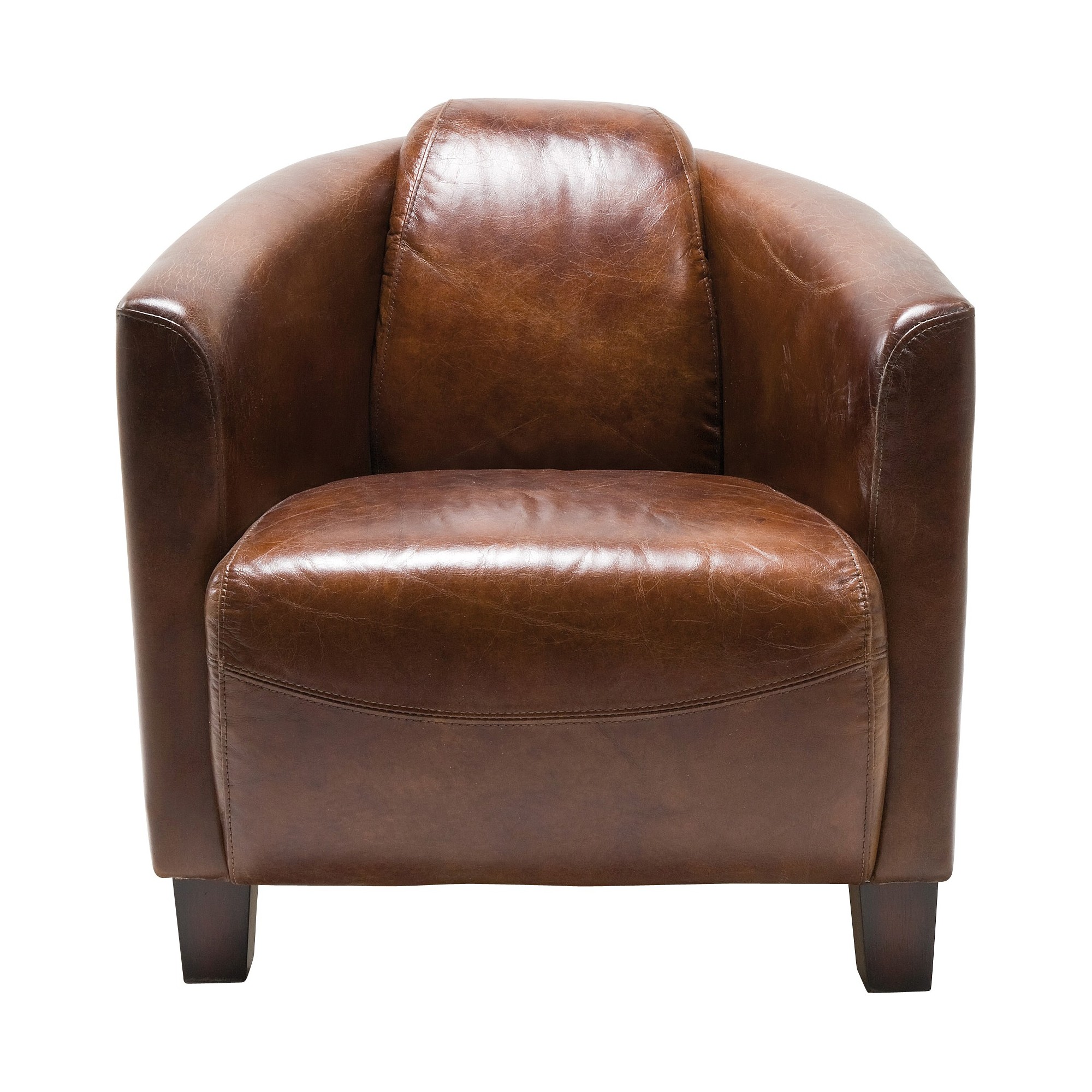 Fauteuil Cigar Lounge cuir vintage Kare Design