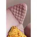 Fauteuil Tudor velours rose Kare Design