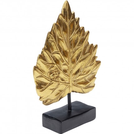 Déco scarabée feuille dorée 21cm Kare Design