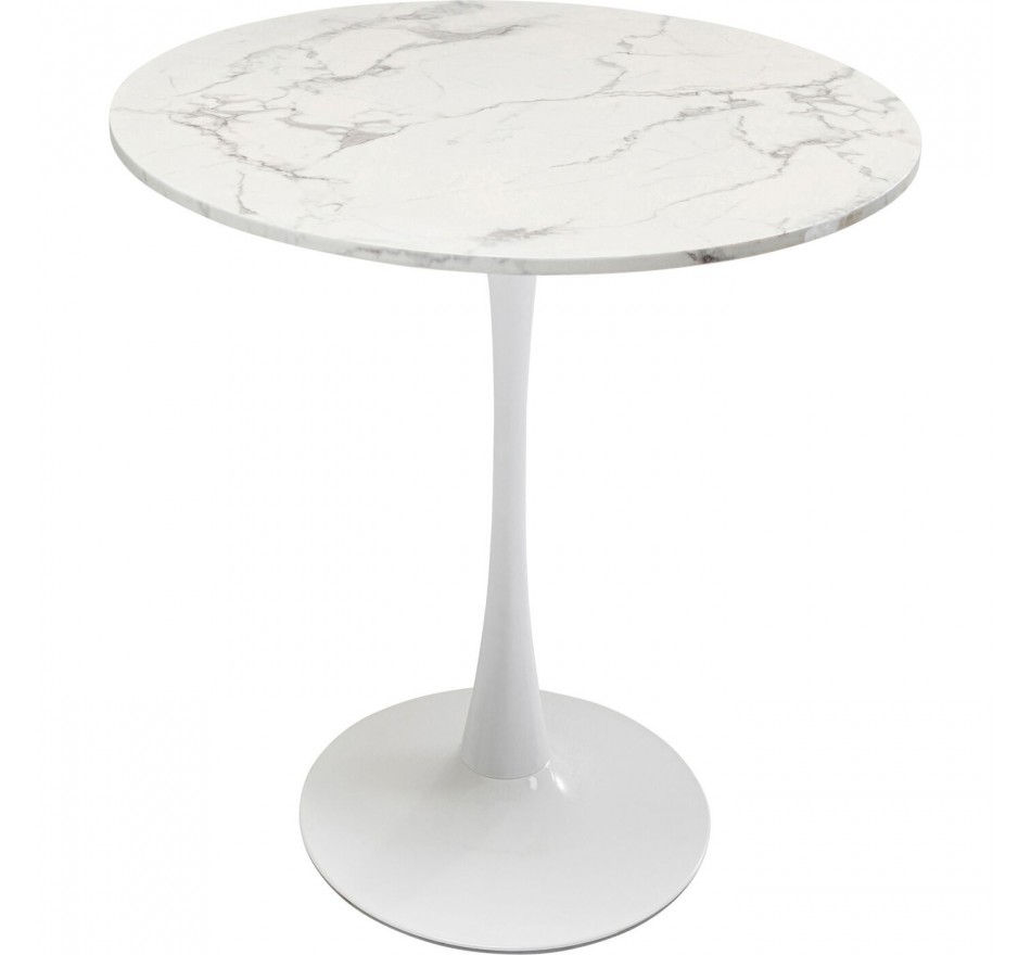 Table Schickeria marbre blanc 80cm Kare Design