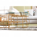 Table basse Meander doré 140x80cm Kare Design