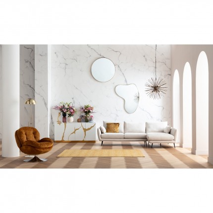 Canapé d'angle Amalfi droite crème Kare Design