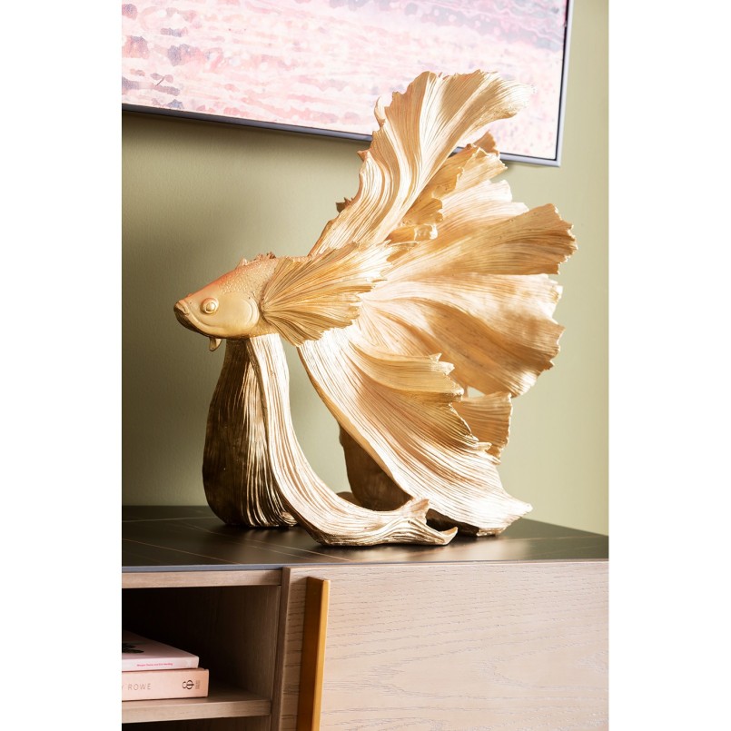 Déco Poisson combattant doré 34cm Kare Design