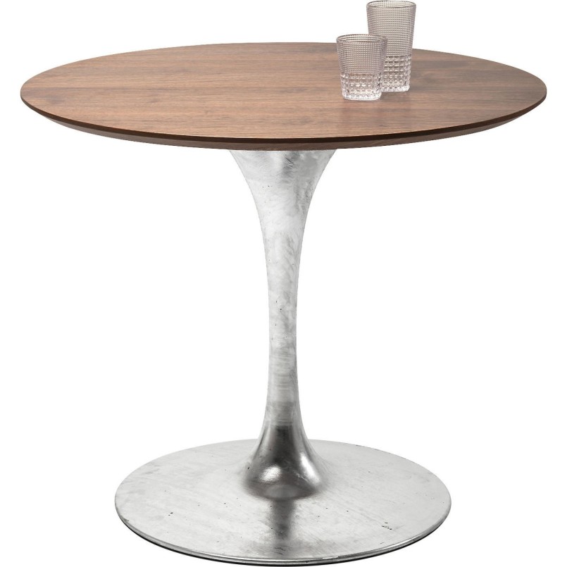 Table Top Invitation Round Walnut Ø90cm Kare Design