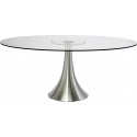 Table Grande Possibilita 180x120cm chromée et verre Kare Design