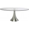 Table Grande Possibilita 180x120cm chromée et verre Kare Design