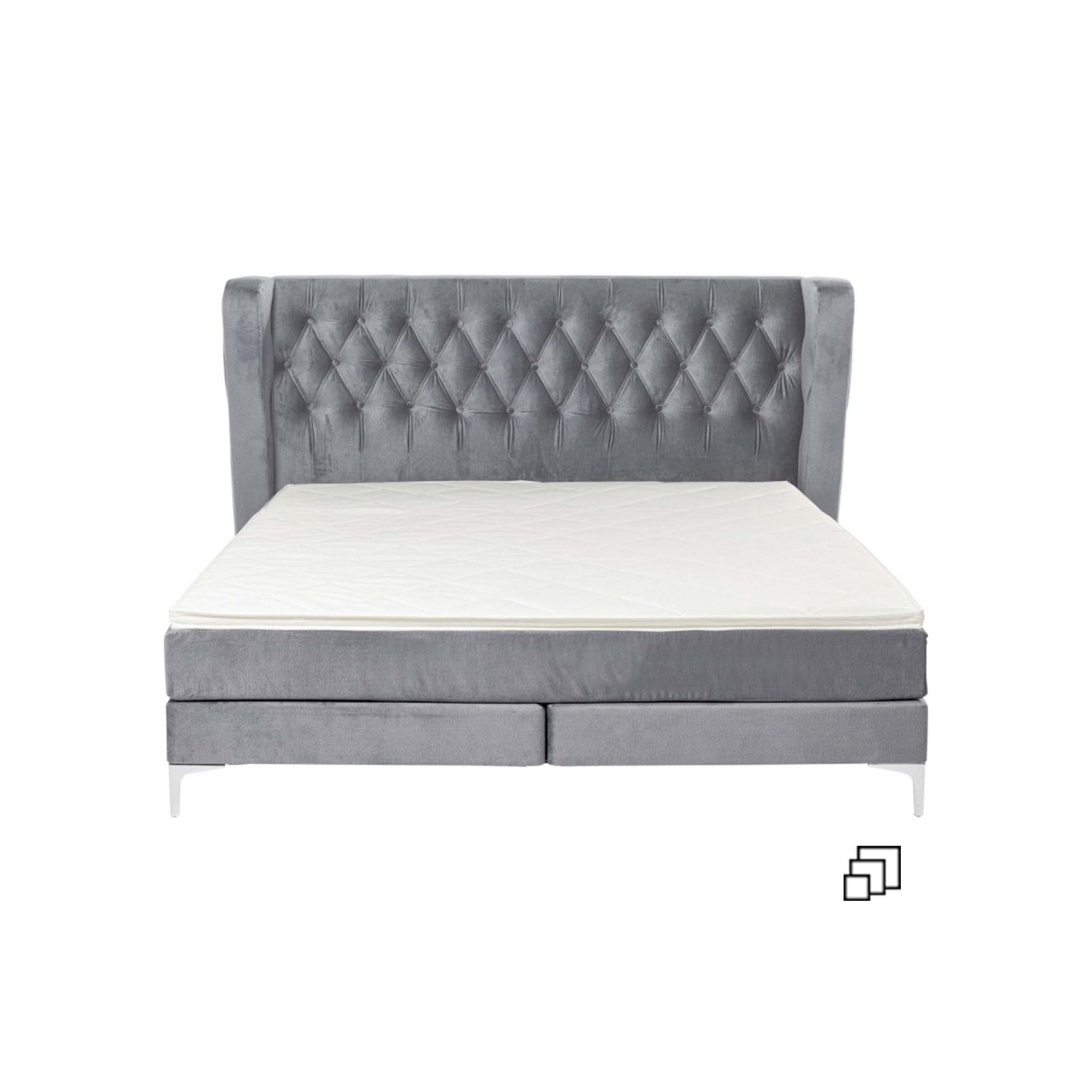 Lit boxspring Benito Moon gris Kare Design