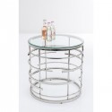 Table d'appoint Jupiter 55cm argentée Kare Design
