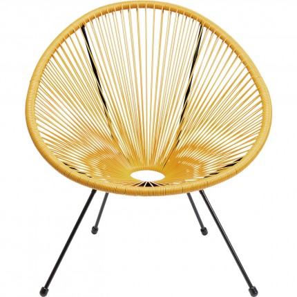 Fauteuil de jardin Acapulco jaune Kare Design