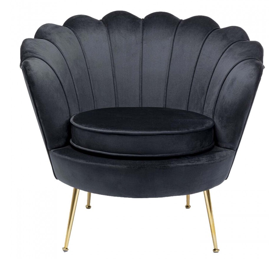 Fauteuil Water Lily noir Kare Design