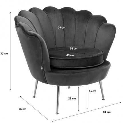 Fauteuil Water Lily jaune Kare Design