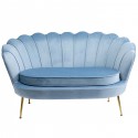 Canapé Water Lily 2 places bleu 132cm Kare Design