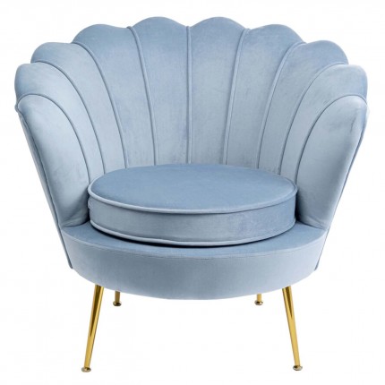 Fauteuil Water Lily bleu Kare Design