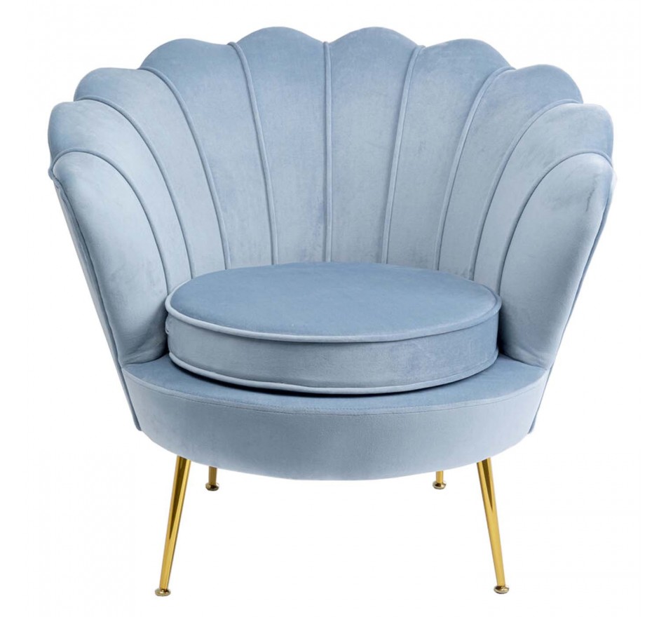 Fauteuil Water Lily bleu Kare Design