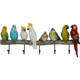 Portemanteau mural Oiseaux exotiques 39cm Kare Design