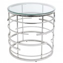 Table d'appoint Jupiter 55cm argentée Kare Design