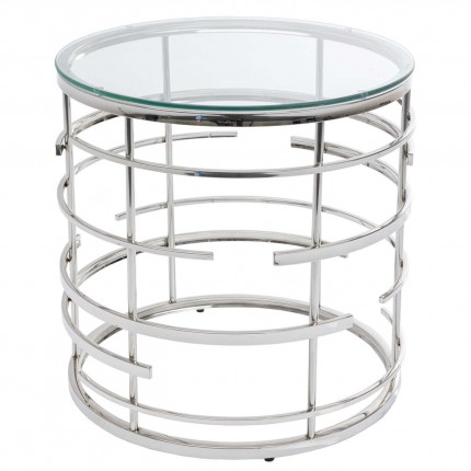 Table d'appoint Jupiter 55cm argentée Kare Design
