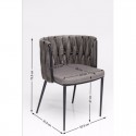 Chaise Cheerio jaune avec coussin Kare Design
