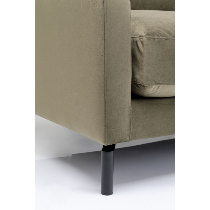 Canapé Discovery 3 places velours vert Kare Design