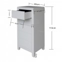 Chiffonnier Luxury Push 5 tiroirs gris Kare Design