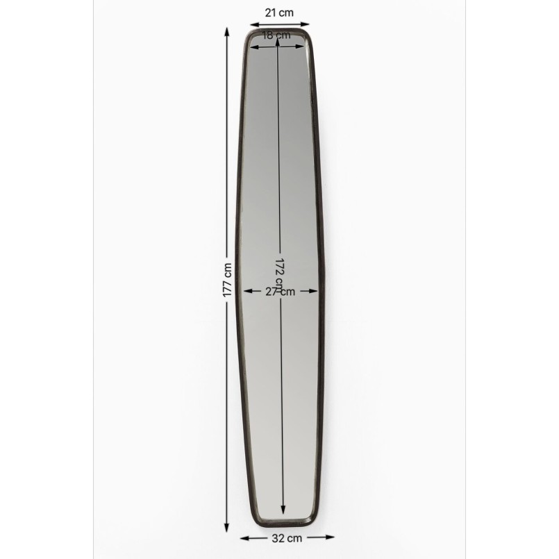 Mirror Clip Brass 177x32cm Kare Design