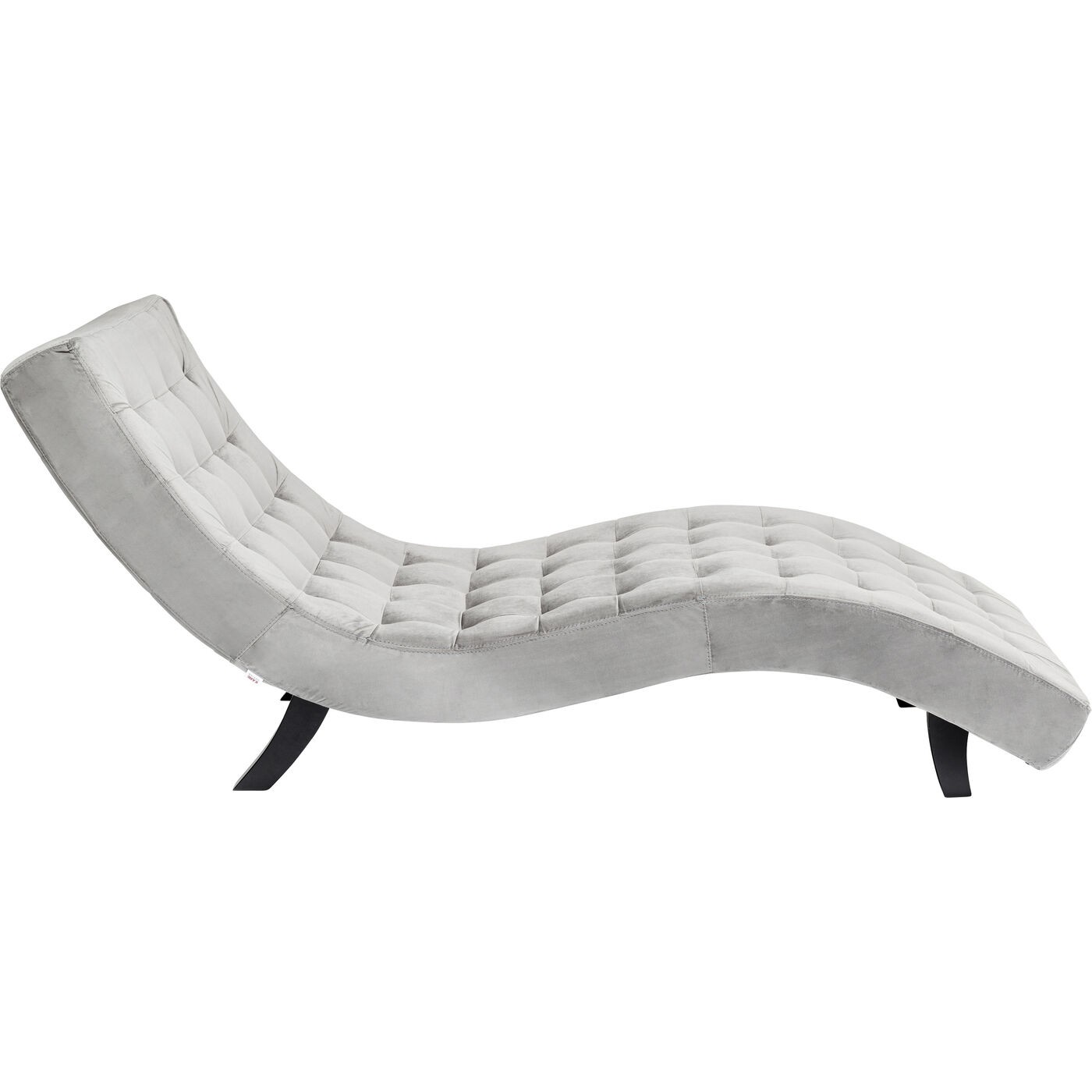 Chaise longue Snake velours gris Kare Design