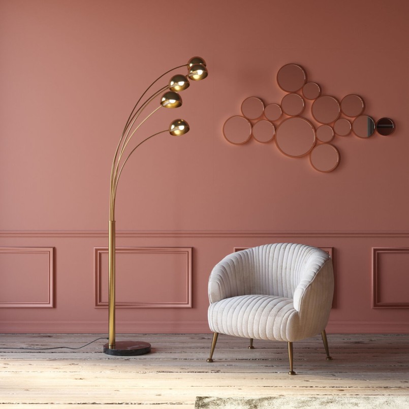 Lampadaire Five Fingers 220cm laiton Kare Design