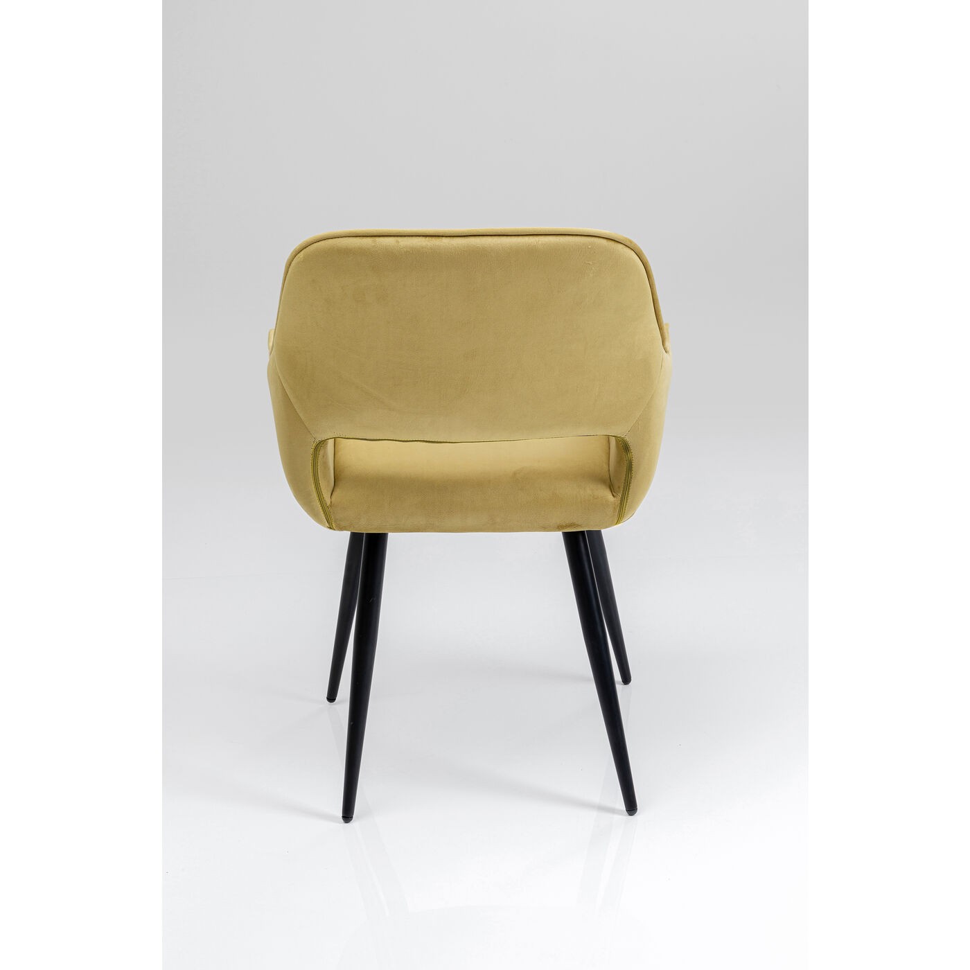Chaise avec accoudoirs San Francisco velours vert clair Kare Design