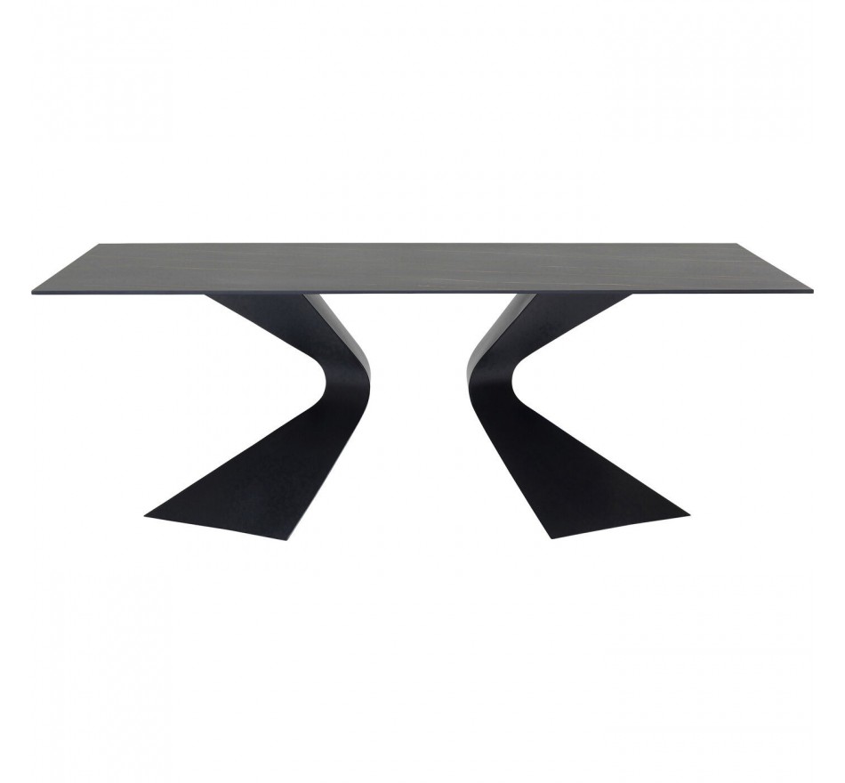 Table Gloria 200x100cm marbre noir Kare Design