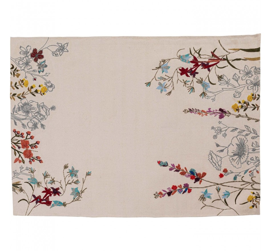 Tapis fleurs sauvages brodées 180x120cm Kare Design