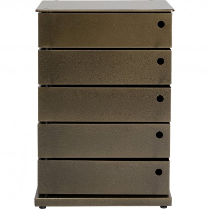 Chiffonnier Manifattura 5 tiroirs bronze 50x72cm Kare Design